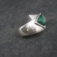 Sterling Malachite Cz Pendant