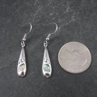 Vintage Sterling Pink Opal Cz Earrings