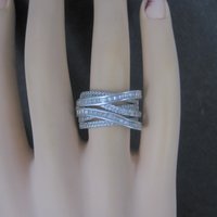 Vintage Sterling Cz Cocktail Ring Size 7 QVC