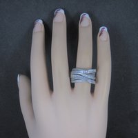 Vintage Sterling Cz Cocktail Ring Size 7 QVC