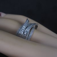 Vintage Sterling Cz Cocktail Ring Size 7 QVC