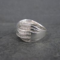 Vintage Sterling Cz Cocktail Ring Size 7 QVC