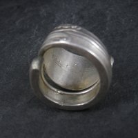 Heavy Silver Plate Rose Spoon Ring Size 10