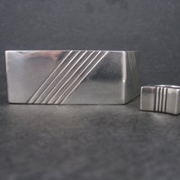 Contemporary Navajo Sterling Cuff Bracelet Ring Set Yellowhorse 6.25 Inches Size 7