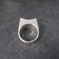 Contemporary Navajo Sterling Cuff Bracelet Ring Set Yellowhorse 6.25 Inches Size 7