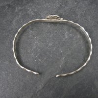 Dainty Southwestern Sterling Paua Shell Cuff Bracelet