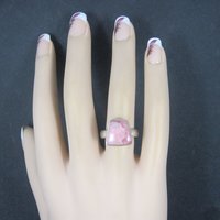 Vintage Sterling Rhodochrosite Ring Size 7