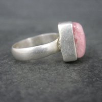 Vintage Sterling Rhodochrosite Ring Size 7