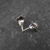 Vintage Sterling Ladybug Stud Earrings