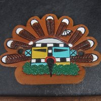 Leather Kachina Hair Barrette Wrap