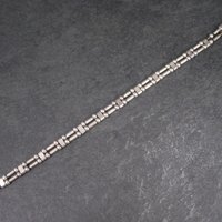 Vintage Sterling Pagoda Bracelet 7.75 Inches