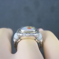 Vintage Sterling 18K Picasso Inlay Ring Size 5.5 Grossbardt