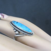 Southwestern Sterling Turquoise Ring NOS