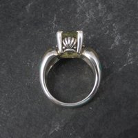 Vintage Sterling 18K Lemon Quartz Inlay Butterfly Ring Size 8 Asch Grossbardt