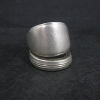 Heavy Silver Plate Rose Spoon Ring Size 10