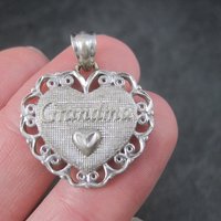 Sterling Grandma Heart Pendant
