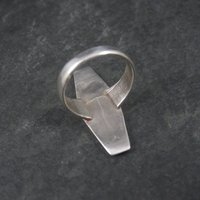 Sterling Crushed Turquoise Mother of Pearl Inlay Ring Size 7