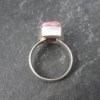 Vintage Sterling Rhodochrosite Ring Size 7