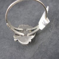 Southwestern Sterling Inlay Feather Ring NOS Size 6.5