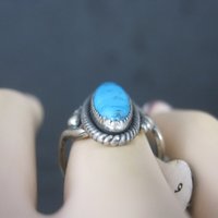 Southwestern Sterling Turquoise Ring NOS