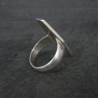 Sterling Crushed Turquoise Mother of Pearl Inlay Ring Size 7