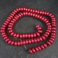 Pink Glass Pearl Rondelle Bead Strand 3x8mm 102 Beads