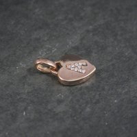 Small Rose Gold Vermeil Initial A Heart Pendant