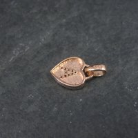 Small Rose Gold Vermeil Initial A Heart Pendant