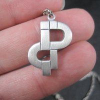 Vintage Kelly Waters Pewter Pendant Necklace