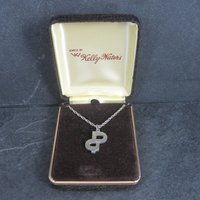 Vintage Kelly Waters Pewter Pendant Necklace