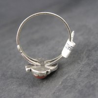 Southwestern Sterling Inlay Feather Ring NOS Size 6.5