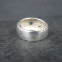 Vintage Sterling Emerald Sapphire Flower Ring Size 8