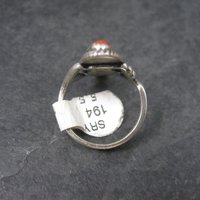 Southwestern Sterling Inlay Ring New Old Stock Size 5.5