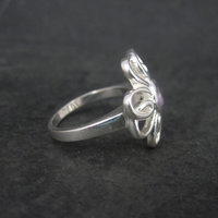 Vintage Sterling Amethyst Flower Ring Size 8