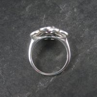 Vintage Sterling Amethyst Flower Ring Size 8