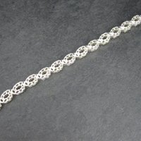 Vintage Sterling Peridot White Topaz Bracelet 7.25 Inches