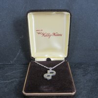 Vintage Kelly Waters Pewter Pendant Necklace