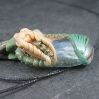 Large Polymer Clay Sea Dragon Fairy Pendant
