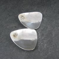 Large Onyx Earrings Vintage Sterling Navajo Sarah Chee