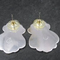 Vintage Western FLower Earrings Circle Y