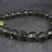 Bead Gallery 13MM Faceted Smoky Glass Beads 12"