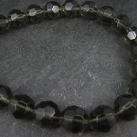 Bead Gallery 13MM Faceted Smoky Glass Beads 12"