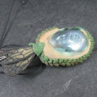 Large Polymer Clay Sea Dragon Fairy Pendant