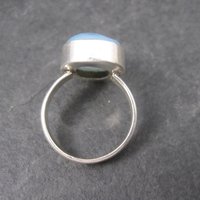 Vintage Sterling Faceted Chalcedony Ring Size 8