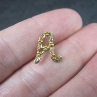 Vintage 10K Black Hills Gold Initial A Tie Tack