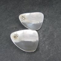 Large Onyx Earrings Vintage Sterling Navajo Sarah Chee