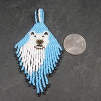 Alaskan Native Pitbull Bulldog Beaded Pendant
