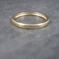 Gold Vermeil Sterling Cz Band Ring Size 6