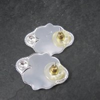 Vintage Etched Western Earrings Circle Y of Yoakum