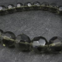 Bead Gallery 13MM Faceted Smoky Glass Beads 12"